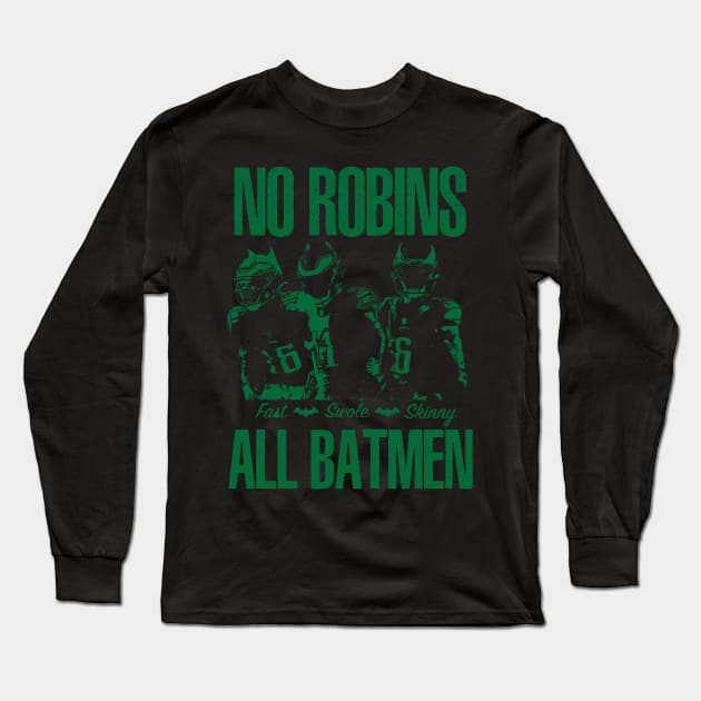 All Batmen No Robins Long Sleeve T-Shirt by DrawnStyle